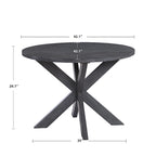 Farmhouse X-Base 42 Diameter Round Dining Table