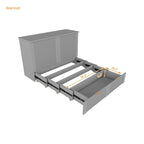 Nestfair Full Size Murphy Bed Wall Bed with drawer and a set of Sockets & USB Ports