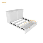 Nestfair Full Size Murphy Bed Wall Bed with drawer and a set of Sockets & USB Ports