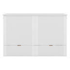 Nestfair Full Size Murphy Bed Wall Bed with drawer and a set of Sockets & USB Ports