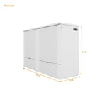 Nestfair Full Size Murphy Bed Wall Bed with drawer and a set of Sockets & USB Ports