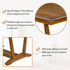 Rustic 5-Piece Dining Set - Solid Wood Table with Trestle Base, 59-inch Rectangular Dining Table and 4 Upholstered Chairs