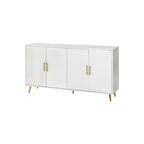Accent Four Door Wood with Adjustable Shelves Storage Cabinet