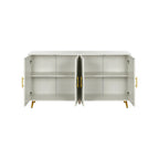 Accent Four Door Wood with Adjustable Shelves Storage Cabinet