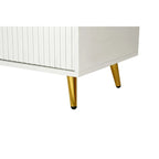 Accent Four Door Wood with Adjustable Shelves Storage Cabinet