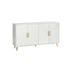 Accent Four Door Wood with Adjustable Shelves Storage Cabinet