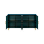 Accent Four Door Wood with Adjustable Shelves Storage Cabinet