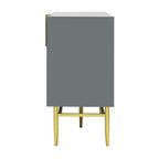 Modern Elegant 4-door Sideboard Gold Metal Handle Buffet Cabinet for Dining Room, Living Room, Bedroom, Hallway