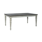 Cottage Lane Antique White with Weathered Gray Rectangular Leg Table