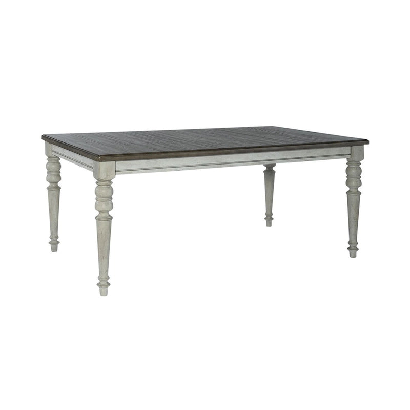 Cottage Lane Antique White with Weathered Gray Rectangular Leg Table