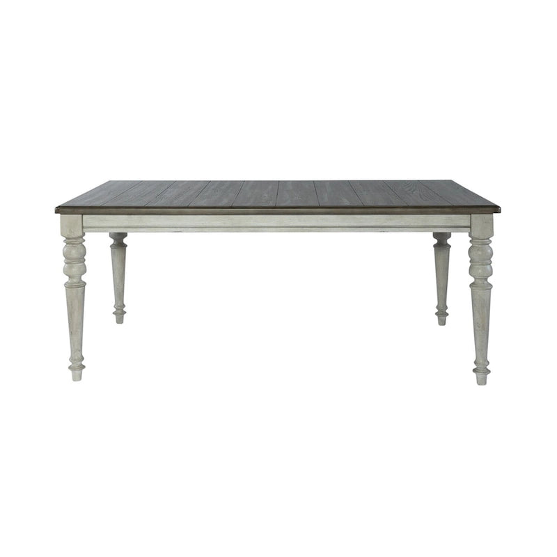 Cottage Lane Antique White with Weathered Gray Rectangular Leg Table