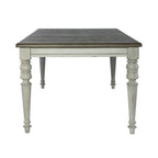 Cottage Lane Antique White with Weathered Gray Rectangular Leg Table