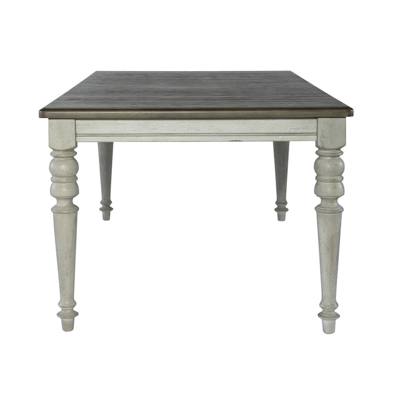 Cottage Lane Antique White with Weathered Gray Rectangular Leg Table