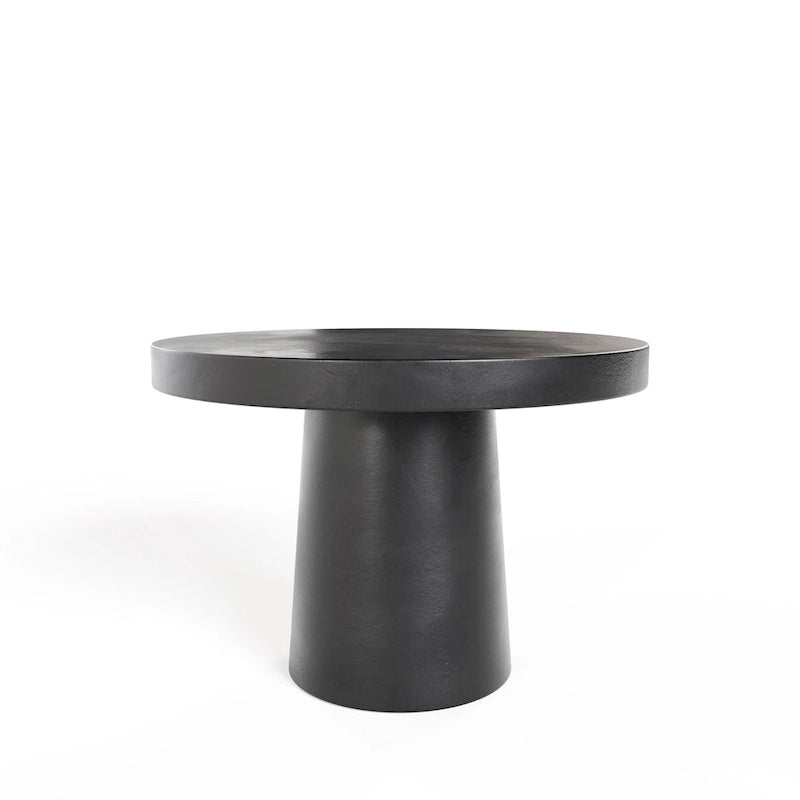 Modrest Desoto Modern Black Concrete Round Dining Table