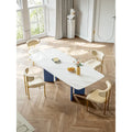 Lesly Rectangle White 70.86 in. Dining Table (8 Seats) - 70.86D35.43W29.52H