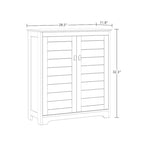 RiverRidge Brookfield Two-Door Floor Bathroom and Laundry Storage Cabinet and Organizer with Adjustable Shelves - White