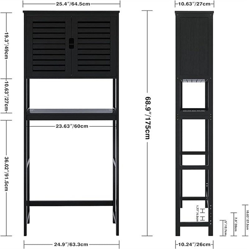 BathroomStorage Cabinet - 10.63D x 25.4W x 68.9H