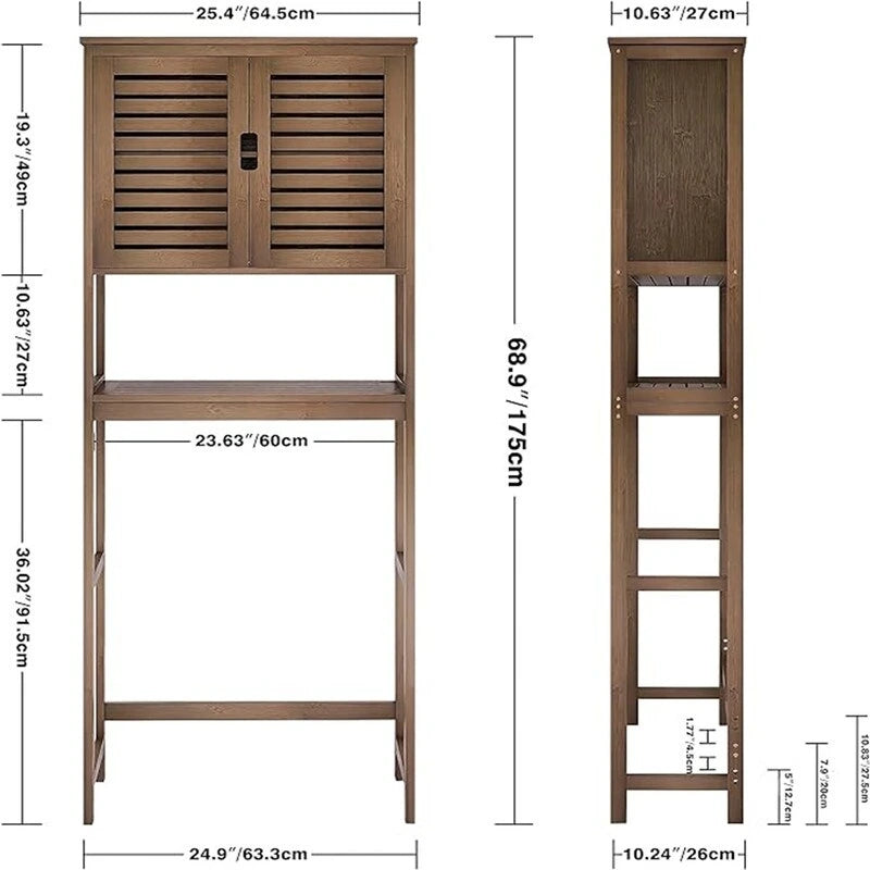 BathroomStorage Cabinet - 10.63D x 25.4W x 68.9H
