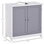 Pedestal Sink Storage Cabinet, Vanity Cabinet,Under Sink Bathroom Cabinet with U-shape and Adjustable Internal Shelf