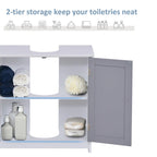 Pedestal Sink Storage Cabinet, Vanity Cabinet,Under Sink Bathroom Cabinet with U-shape and Adjustable Internal Shelf