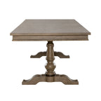 Americana Farmhouse Dusty Taupe Trestle Table Set with Dining Chairs Various Options