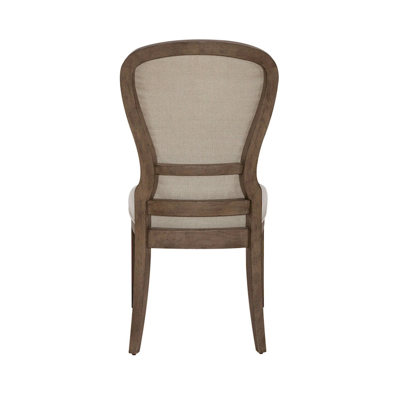 Americana Farmhouse Dusty Taupe Pedestal Table Set with Dining Chairs Options