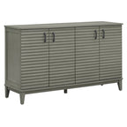 Sideboard with 4 Door Large Storage Buffet with Adjustable Shelves and Metal Handles for Kitchen, Living Room, Dining Room
