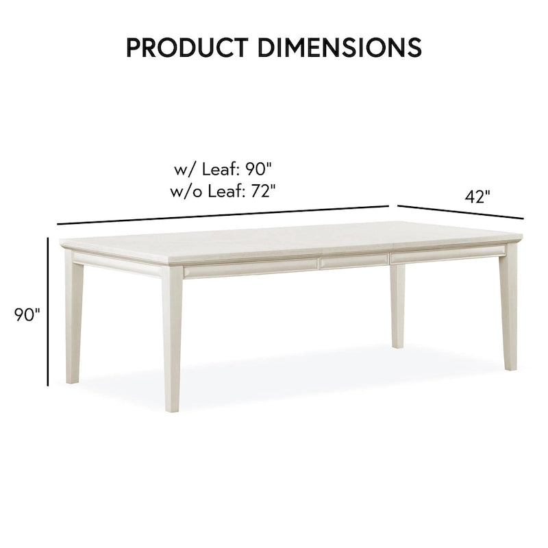 Furniture of America Chase Modern 90-inch Wood Extendable Dining Table with 18-inch Leaf