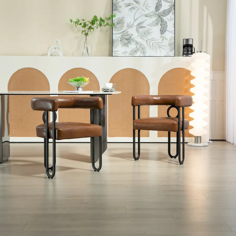 Contemporary Designed Upholstered Accent Chair set of 2