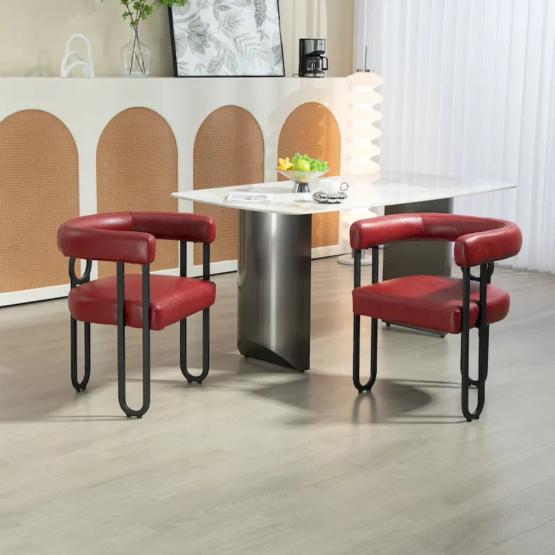 Contemporary Designed Upholstered Accent Chair set of 2