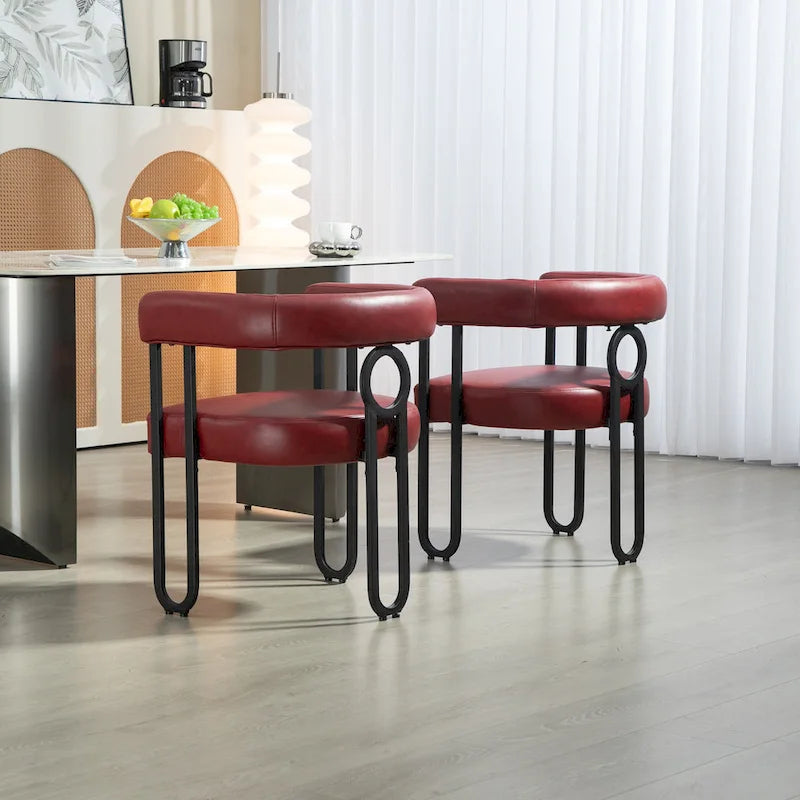 Contemporary Designed Upholstered Accent Chair set of 2