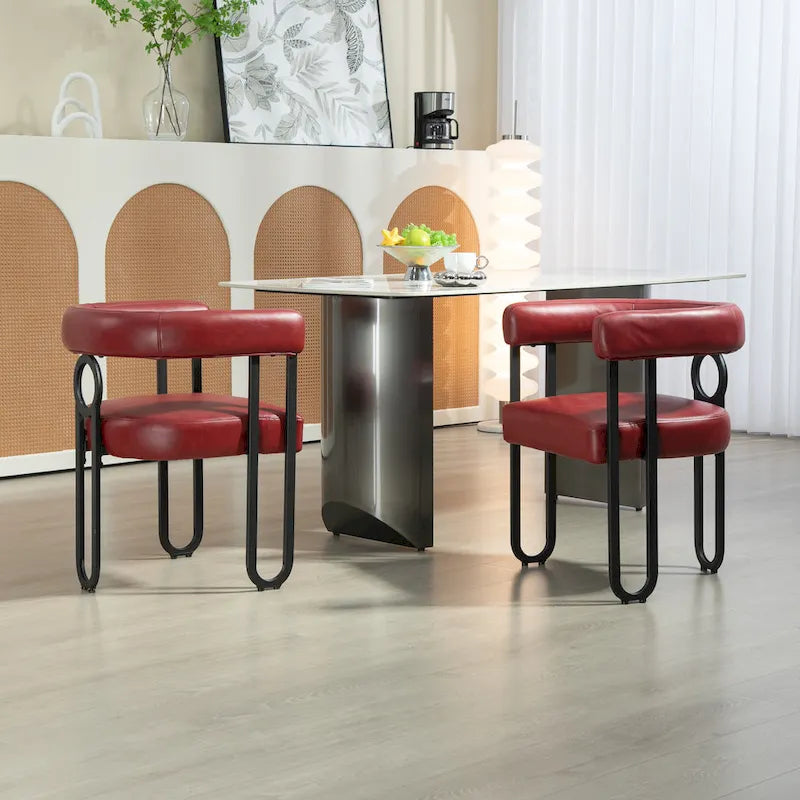 Contemporary Designed Upholstered Accent Chair set of 2