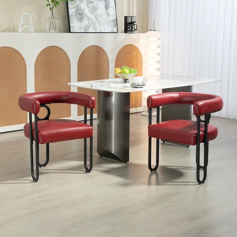 Contemporary Designed Upholstered Accent Chair set of 2