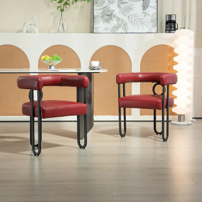 Contemporary Designed Upholstered Accent Chair set of 2