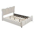 Full Size Upholstered Platform Bed Velvet Upholstered Bed