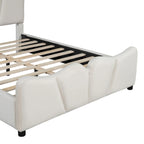 Full Size Upholstered Platform Bed Velvet Upholstered Bed
