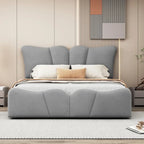 Full Size Upholstered Platform Bed Velvet Upholstered Bed