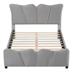 Full Size Upholstered Platform Bed Velvet Upholstered Bed