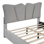 Full Size Upholstered Platform Bed Velvet Upholstered Bed