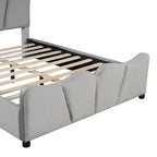 Full Size Upholstered Platform Bed Velvet Upholstered Bed