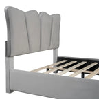 Full Size Upholstered Platform Bed Velvet Upholstered Bed