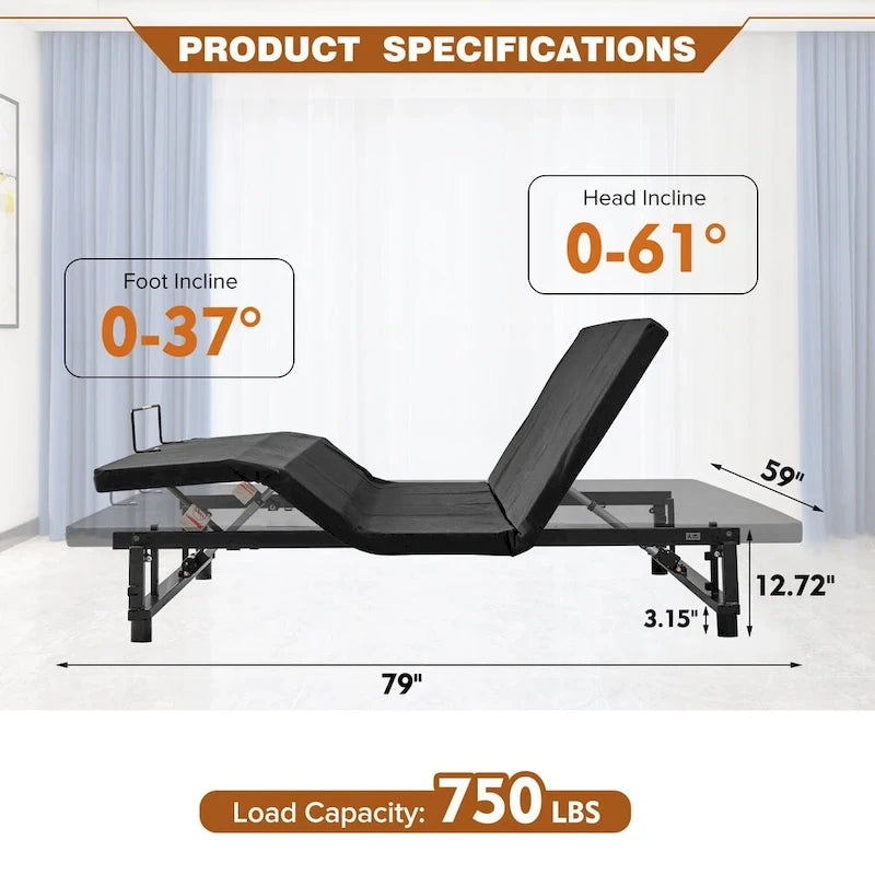 Adjustable Bed Base Frame Queen Bed Frame